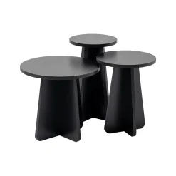 Tavolini Da Salotto > Dmora Tavolino salotto rotondo 43x43x48h cm - Amren Nero