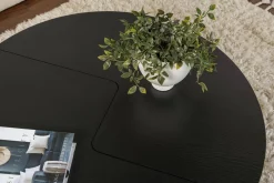 Tavolino salotto rotondo nero 90x90x41h cm - Tairn
