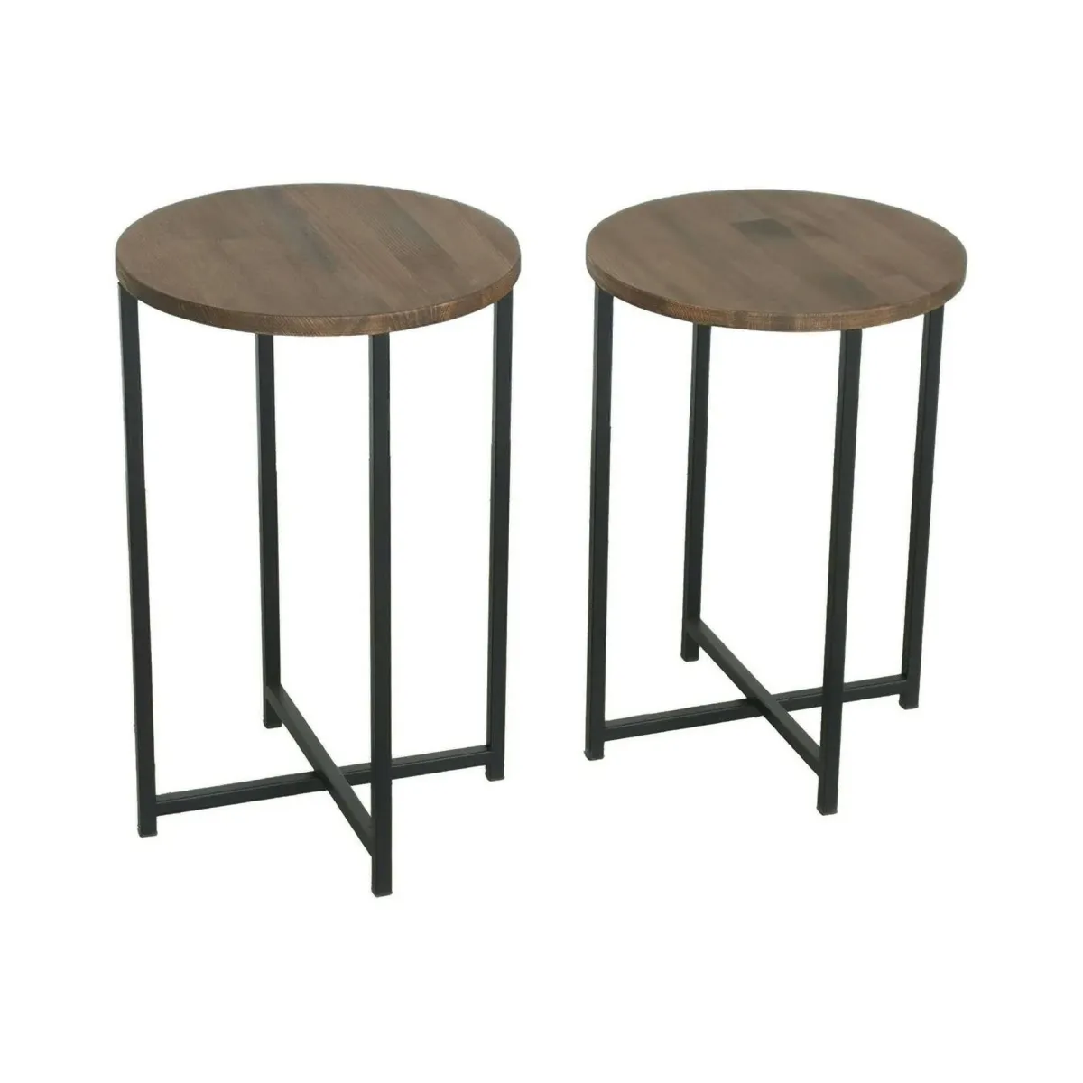 Salotto > Dmora Tavolino salotto rotondo noce 70x35x55h cm - Gwenllian Marrone Noce