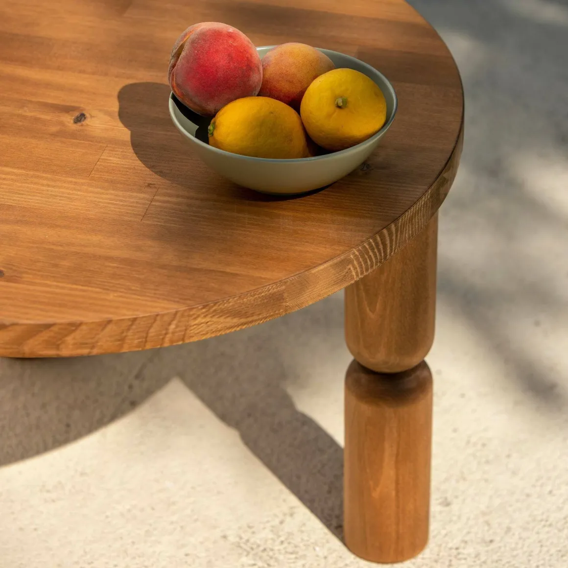 Tavolini Da Salotto > Dmora Tavolino salotto rotondo quercia 70x70x43h cm - Oniferi Marrone Quercia