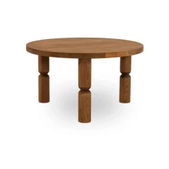 Tavolino salotto rotondo quercia 70x70x40h cm - Victorien