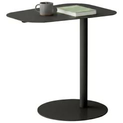 Tavolino salotto sagomato angoli arrotondoti ardesia 50x38x50h cm - Niccone