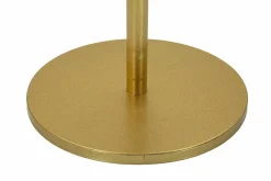 Tavolini Da Salotto > Dmora Tavolino soggiorno circolare oro 50x40x60h cm vetro fumé - Yoko Oro Oro