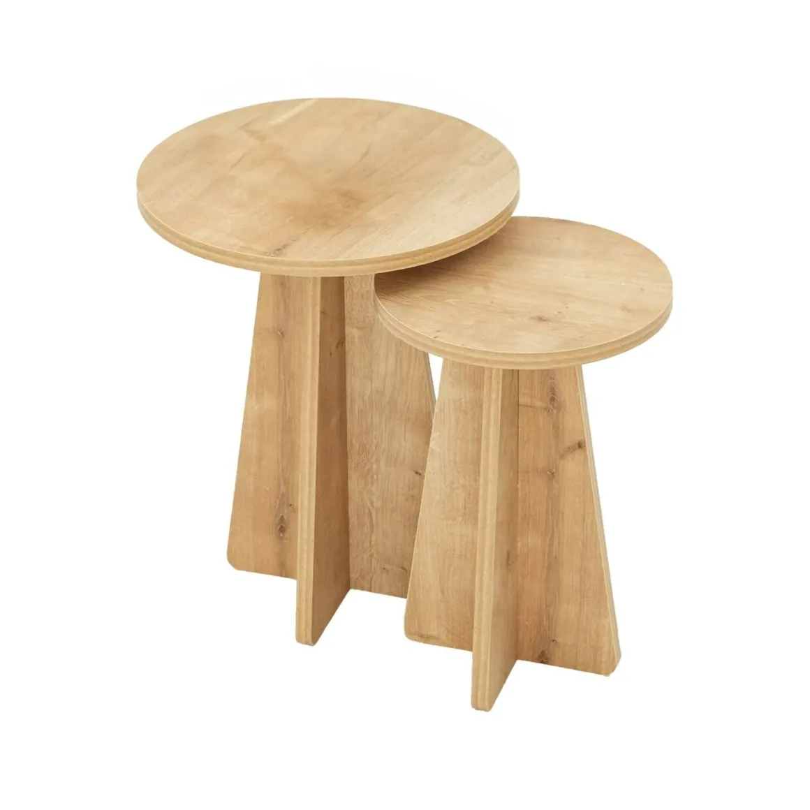 Tavolino soggiorno circolare quercia 40x40x50h cm - Dorina
