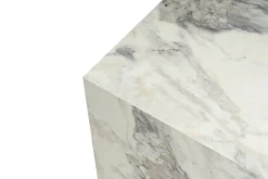 Tavolino soggiorno cubico marmo 40x40x45h cm - Brennan
