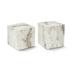 Tavolino soggiorno cubico marmo 40x40x45h cm - Brennan