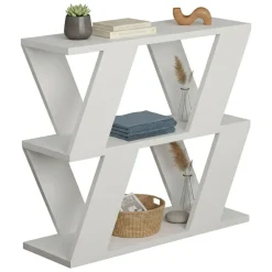 Tavolini Da Salotto|Salotto > Dmora Tavolino soggiorno geometrico 60x22x57h cm - Beniamina Bianco