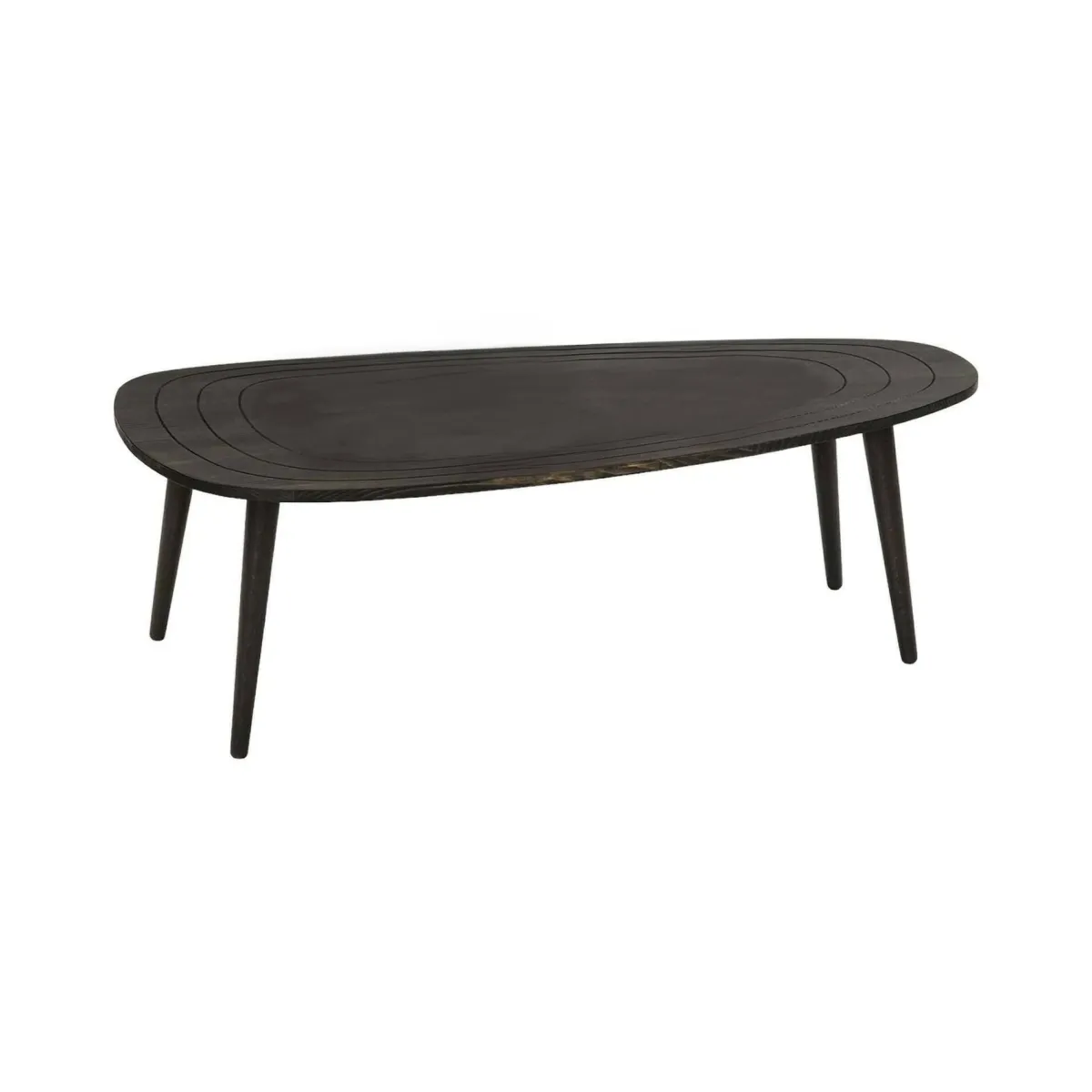 Tavolini Da Salotto|Salotto > Dmora Tavolino soggiorno ovale antracite 115x50x38h cm - Eugenia Nero Antracite