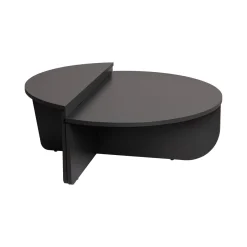 Tavolini Da Salotto > Dmora Tavolino soggiorno rettangolare angoli arrotondoti 90x60x35h cm - Feyre Bianco