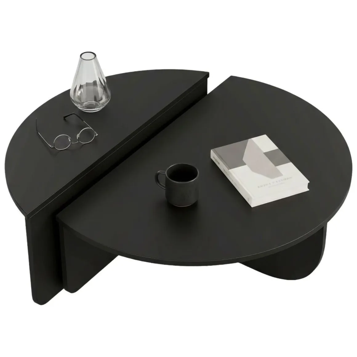 Tavolini Da Salotto|Salotto > Dmora Tavolino soggiorno rettangolare antracite 30x40x63h cm - Blas Nero Antracite