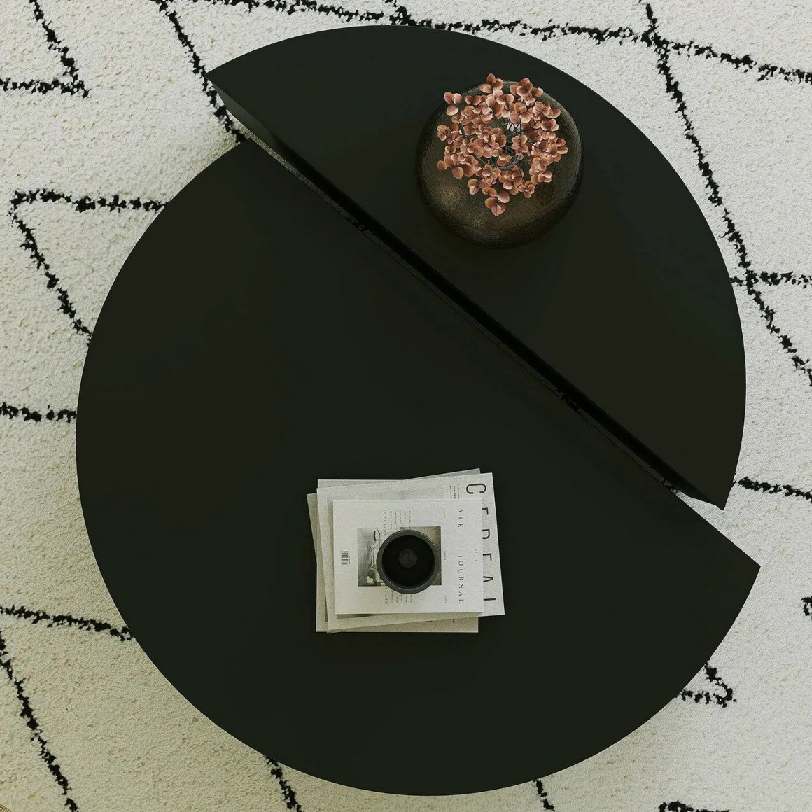 Tavolini Da Salotto|Salotto > Dmora Tavolino soggiorno rettangolare antracite 30x40x63h cm - Blas Nero Antracite