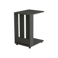 Tavolini Da Salotto|Salotto > Dmora Tavolino soggiorno rettangolare antracite 60x20x60h cm - Fabrizia Nero Antracite