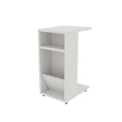 Tavolini Da Salotto > Dmora Tavolino soggiorno rettangolare 55x20x57h cm - Rumbia Bianco