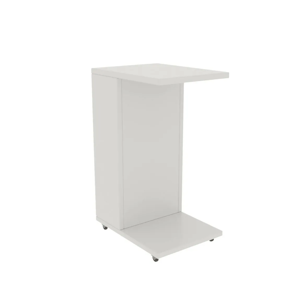 Tavolini Da Salotto > Dmora Tavolino soggiorno rettangolare 55x20x57h cm - Rumbia Bianco