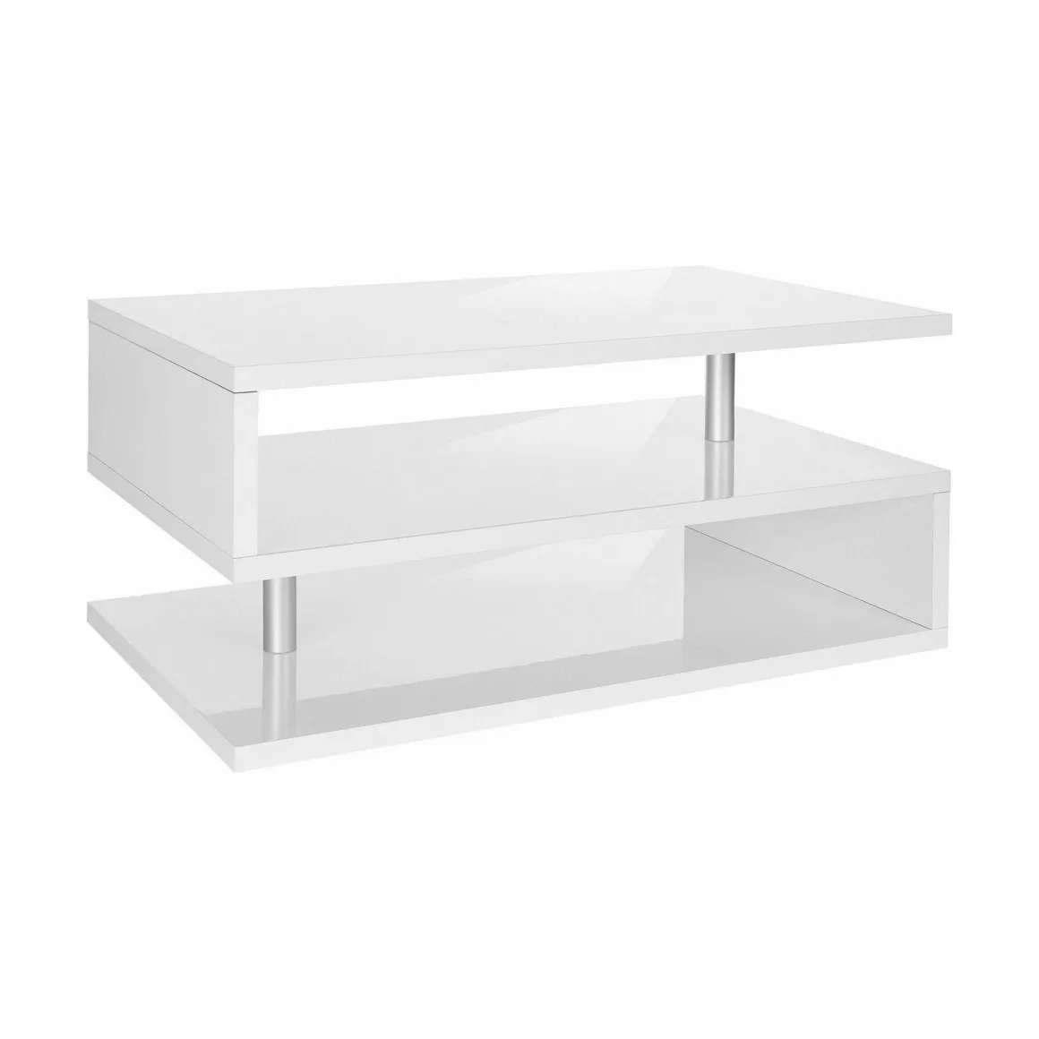 Tavolino soggiorno rettangolare bianco 90x55x41h cm - Natalia