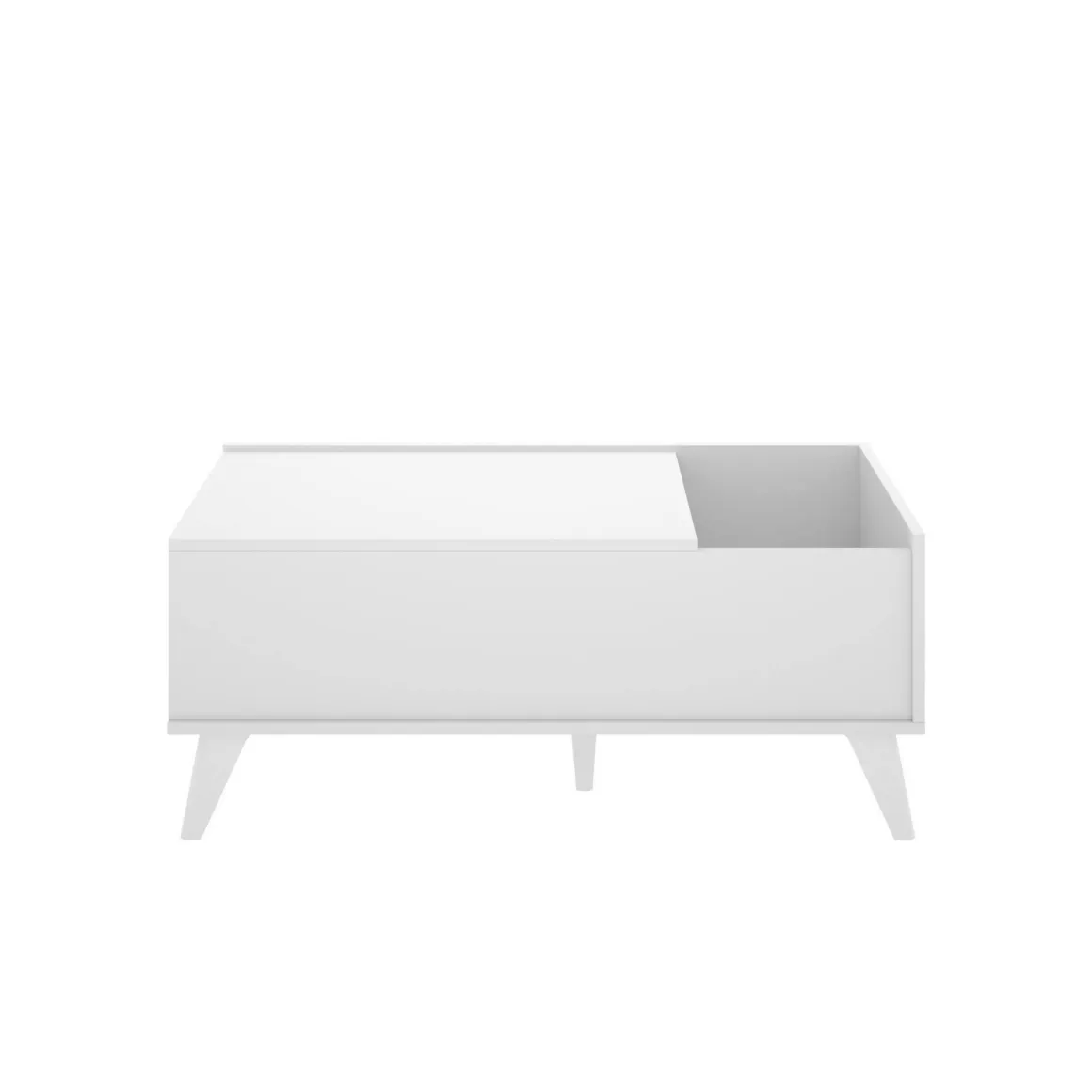 Tavolini Da Salotto > Dmora Tavolino soggiorno rettangolare bianco e antracite 60x60x32h cm - Sondalo Nero, Bianco Antracite