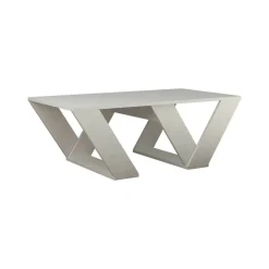 Tavolini Da Salotto|Salotto > Dmora Tavolino soggiorno rettangolare opaco 110x60x40h cm - Mercedes Bianco