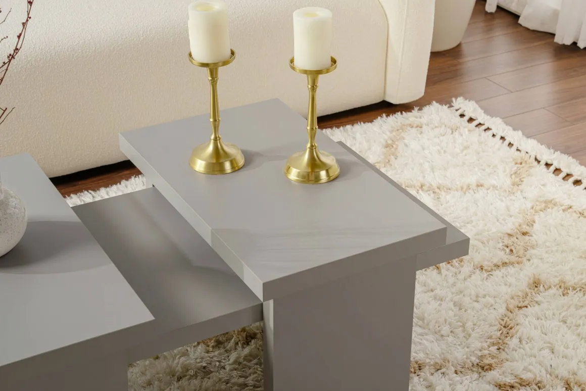 Tavolini Da Salotto > Dmora Tavolino soggiorno rettangolare marmo 110x45x41h cm - Amarantha Bianco Marmo