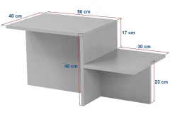 Tavolino soggiorno rettangolare nero 80x40x40h cm - Varian