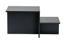 Tavolino soggiorno rettangolare nero 80x40x40h cm - Varian