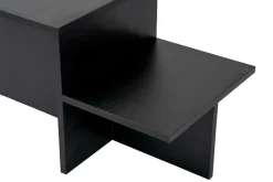 Tavolino soggiorno rettangolare nero 80x40x40h cm - Varian