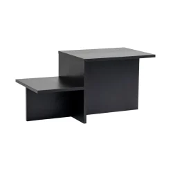 Tavolino soggiorno rettangolare nero 80x40x40h cm - Varian