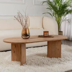 Tavolino soggiorno rettangolare pino 119x60x40h cm - Elain