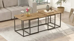 Tavolino soggiorno rettangolare quercia 190x50x47h cm - Azele