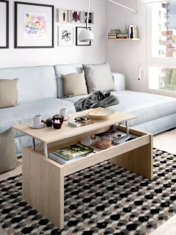 Tavolino soggiorno rettangolare rovere 102x50x43h cm - Audi