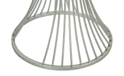 Tavolino soggiorno rotondo argento 50x50x100h cm - Merli