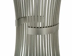 Tavolino soggiorno rotondo argento 50x50x100h cm - Merli