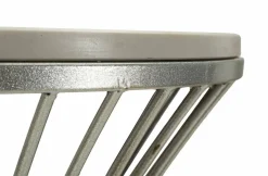 Tavolino soggiorno rotondo argento 50x50x100h cm - Merli