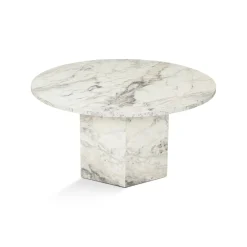Tavolino soggiorno rotondo marmo 80x80x40h cm - Ridoc