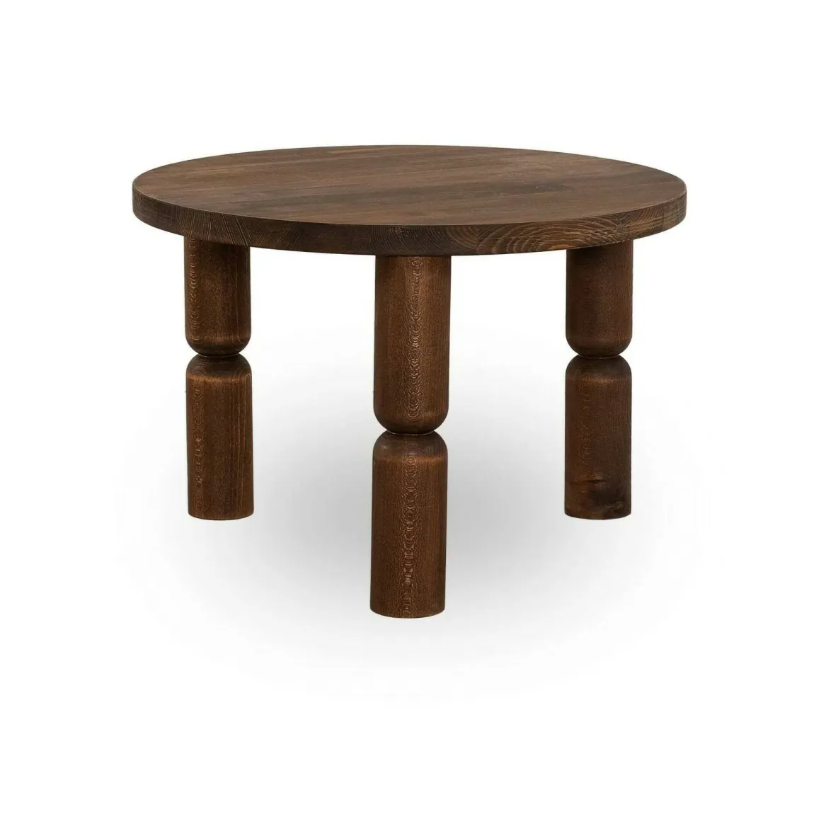 Tavolino soggiorno rotondo noce 60x60x40h cm - Victorine
