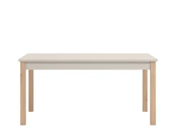 Tavolo Allungabile Beige Marrone Rovere 8 Posti Allungabile 160x80x77h cm, - Bulzi
