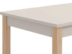 Tavolo Allungabile Beige Marrone Rovere 8 Posti Allungabile 160x80x77h cm, - Bulzi