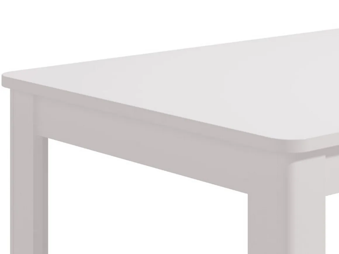 Tavolo Allungabile Bianco Lucido 8 Posti Allungabile 160x90.5x76.5h cm, - Colosimi