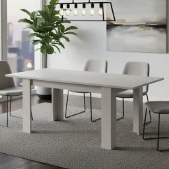 Tavoli Allungabili|Cucina > Dmora Tavolo allungabile classico 8-10 posti 160/220x88cm - Artino Bianco