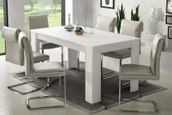Tavoli Allungabili|Cucina > Dmora Tavolo allungabile classico 8-10 posti 160/220x88cm - Artino Bianco