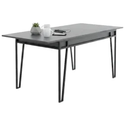 Tavolo allungabile elegante 6-8 posti 170x80cm antracite - Terralba
