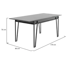 Tavoli Allungabili > Dmora Tavolo allungabile elegante 6-8 posti 170x80cm - Terralba Bianco