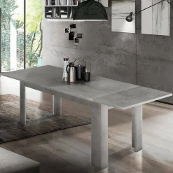 Tavolo allungabile grande 8-12 posti 160/210x90cm grigio - Agenore