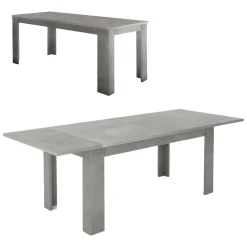 Tavolo allungabile grande 8-12 posti 160/210x90cm grigio - Agenore