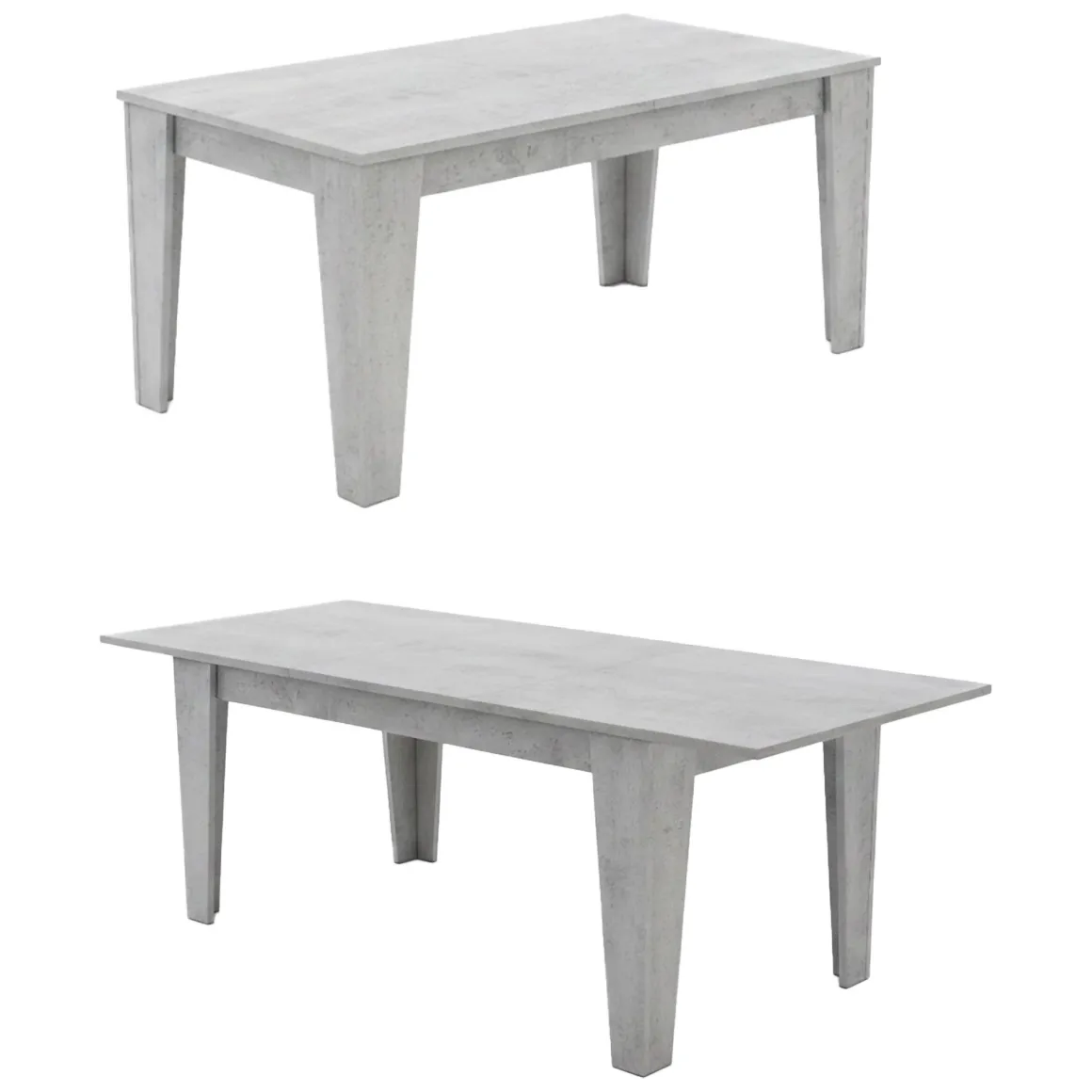 Tavoli Allungabili > Dmora Tavolo Allungabile Allungabile Meccanismo Estensione Allunga Centrale 220x90x75h cm, Lunghezza Massima 220 cm - Campora Grigio Cemento