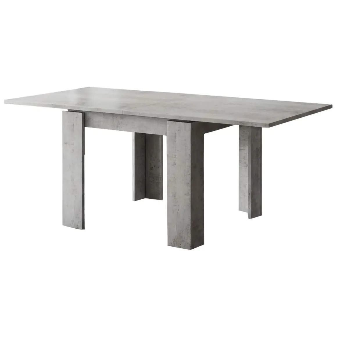 Tavolo Allungabile Grigio Cemento Allungabile Meccanismo Estensione a Libro 180x90x78h cm, Lunghezza Massima 180 cm - Popoli