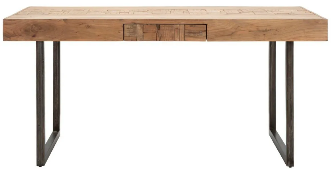 Tavolo allungabile Hadid, 160x90 h77 cm, Marrone e Nero