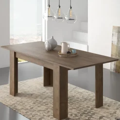 Tavolo Allungabile Marrone Noce Allungabile Meccanismo Estensione Allunga Centrale 200x90x75h cm, Lunghezza Massima 200 cm - Marene
