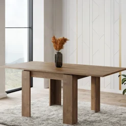 Tavolo Allungabile Marrone Noce Allungabile Meccanismo Estensione a Libro 180x90x78h cm, Lunghezza Massima 180 cm - Popoli