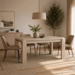 Tavoli Allungabili > Dmora Tavolo Allungabile 8 Posti Allungabile 180x90x76h cm, Meccanismo Estensione Allunga Centrale - Kasota Marrone Rovere