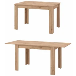 Tavolo Allungabile Marrone Rovere Nodi 8 Posti Allungabile 120x80x76h cm, - Marudo